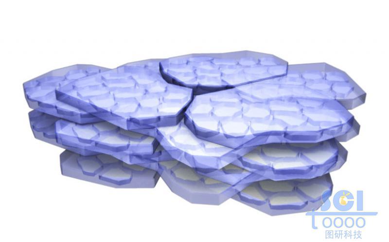 不规则的石墨烯片堆叠