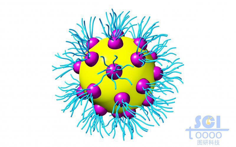 表面带小分子聚团的硅球