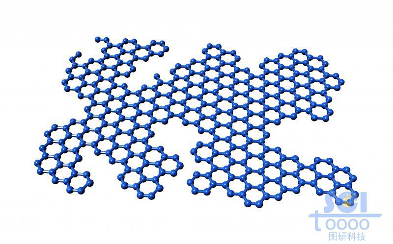 大片带缺失的石墨烯片